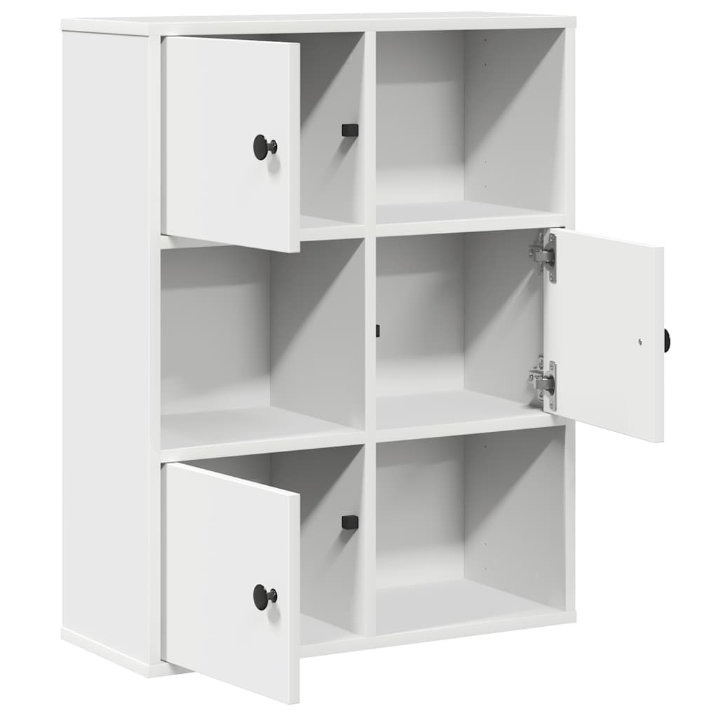 Libreria Bianca 60x24x76,5 cm in Legno Multistrato