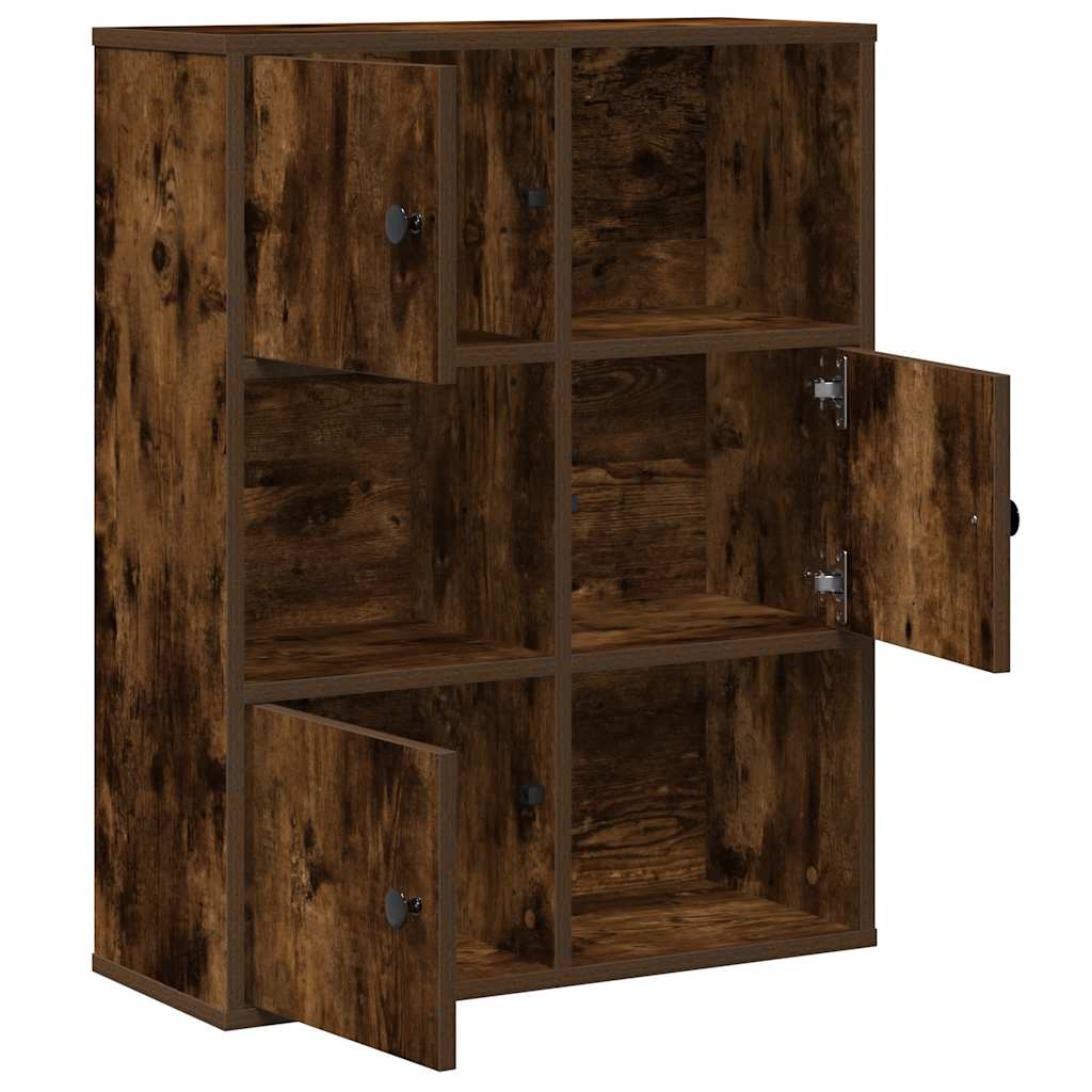Libreria Rovere Fumo 60x24x76,5 cm in Legno Multistrato