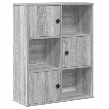 Libreria Grigio Sonoma 60x24x76,5 cm in Legno Multistrato