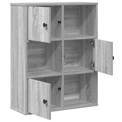 Libreria Grigio Sonoma 60x24x76,5 cm in Legno Multistrato
