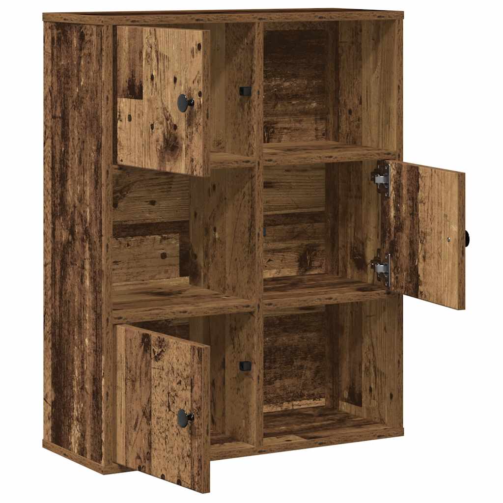 Libreria Legno Vecchio 60x24x76,5 cm in Legno Multistrato