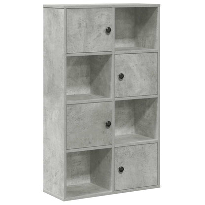 Libreria Grigio Cemento 60x24x101,5 cm in Legno Multistrato