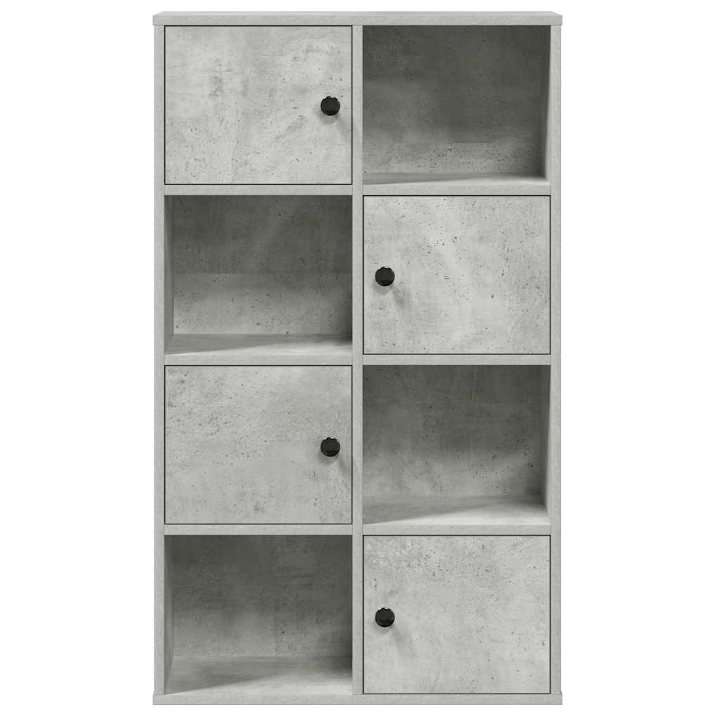 Libreria Grigio Cemento 60x24x101,5 cm in Legno Multistrato