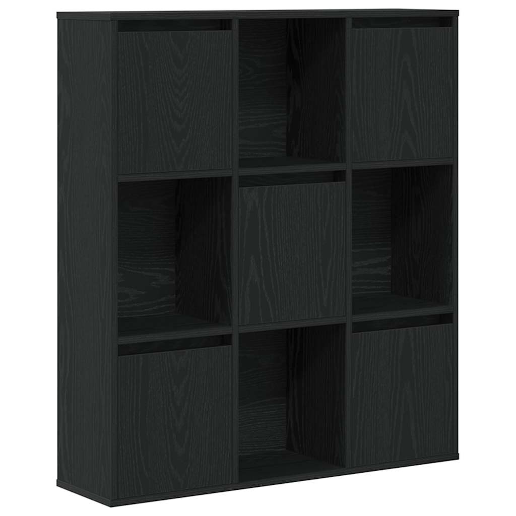 Libreria Rovere Nero 89x24x101,5 cm in Legno Multistrato
