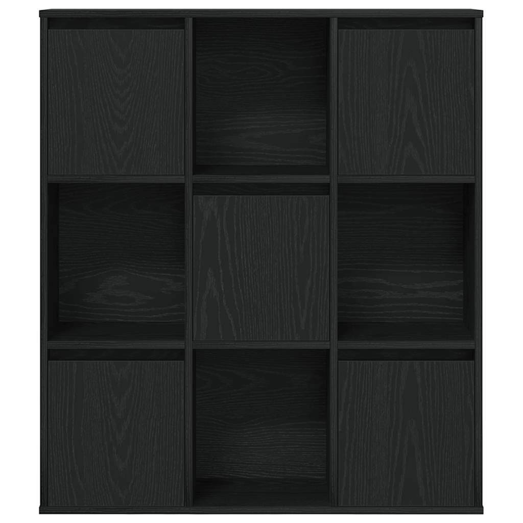 Libreria Rovere Nero 89x24x101,5 cm in Legno Multistrato
