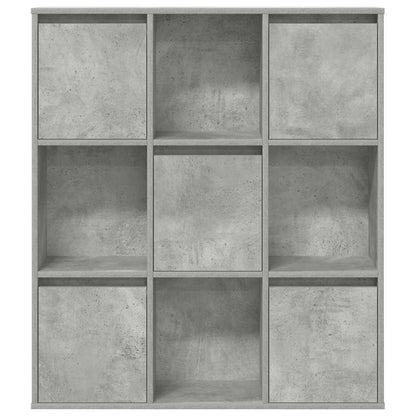 Libreria Grigio Cemento 89x24x101,5 cm in Legno Multistrato
