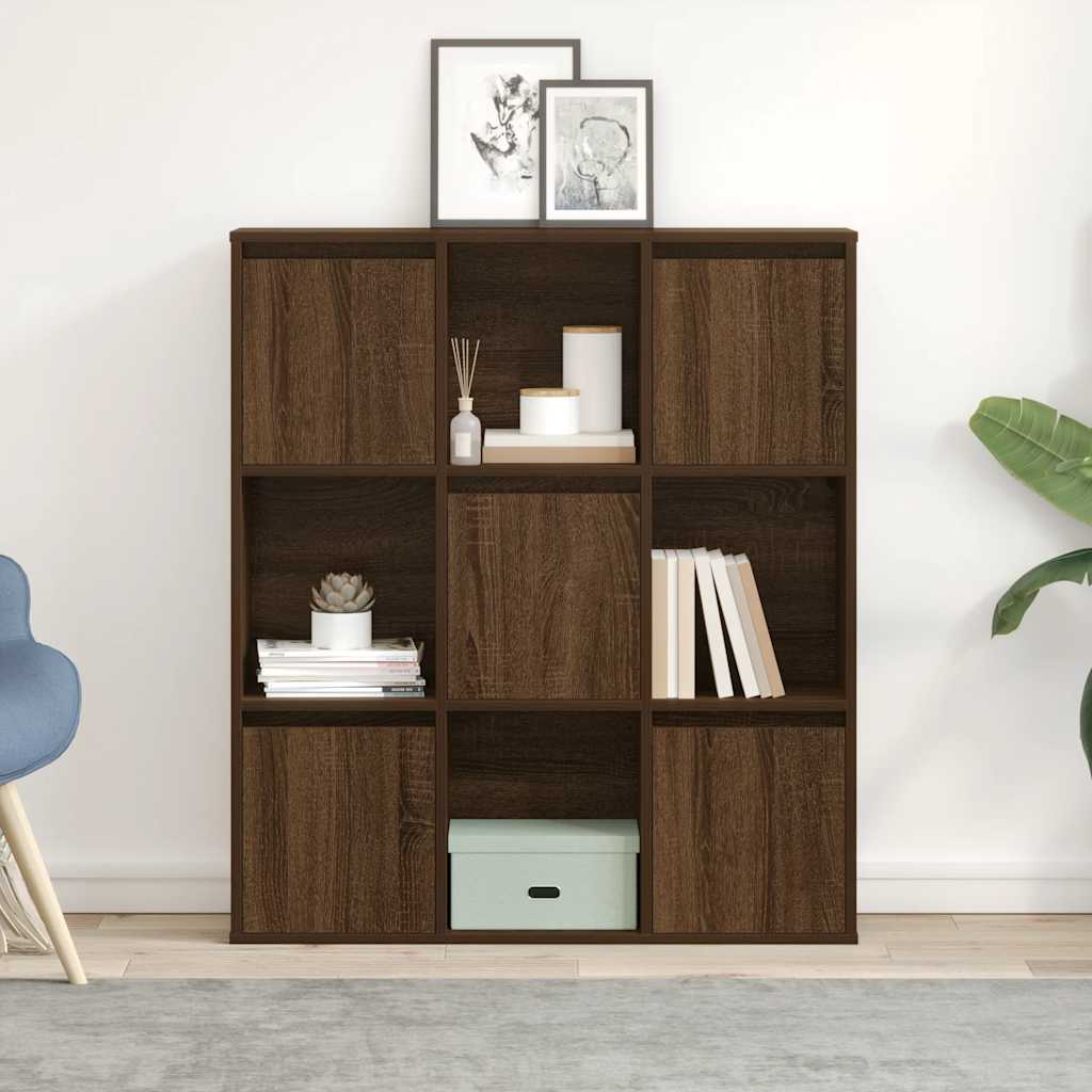 Libreria Rovere Marrone 89x24x101,5 cm in Legno Multistrato