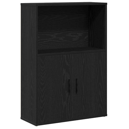 Libreria Rovere Nero 60x24x85 cm in Legno Multistrato