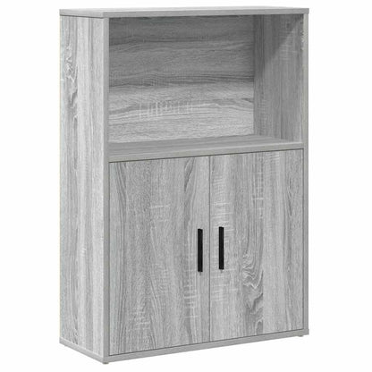 Libreria Grigio Sonoma 60x24x85 cm in Legno Multistrato