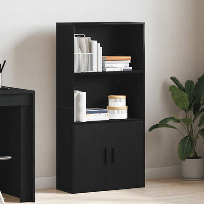 Libreria Rovere Nero 60x24x120 cm in Legno Multistrato