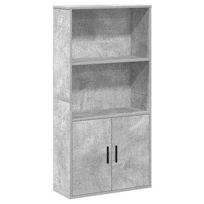 Libreria Grigio Cemento 60x24x120 cm in Legno Multistrato
