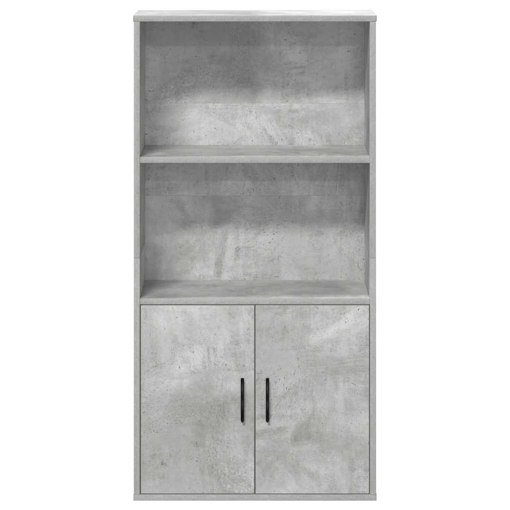 Libreria Grigio Cemento 60x24x120 cm in Legno Multistrato