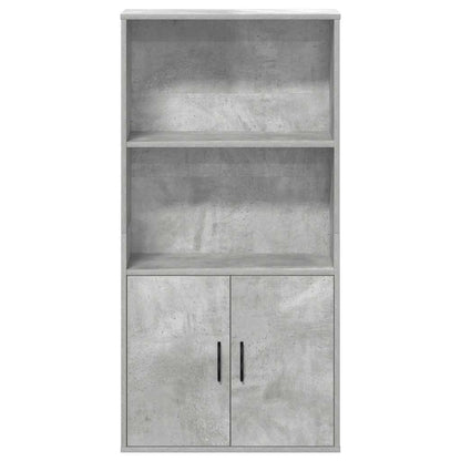 Libreria Grigio Cemento 60x24x120 cm in Legno Multistrato