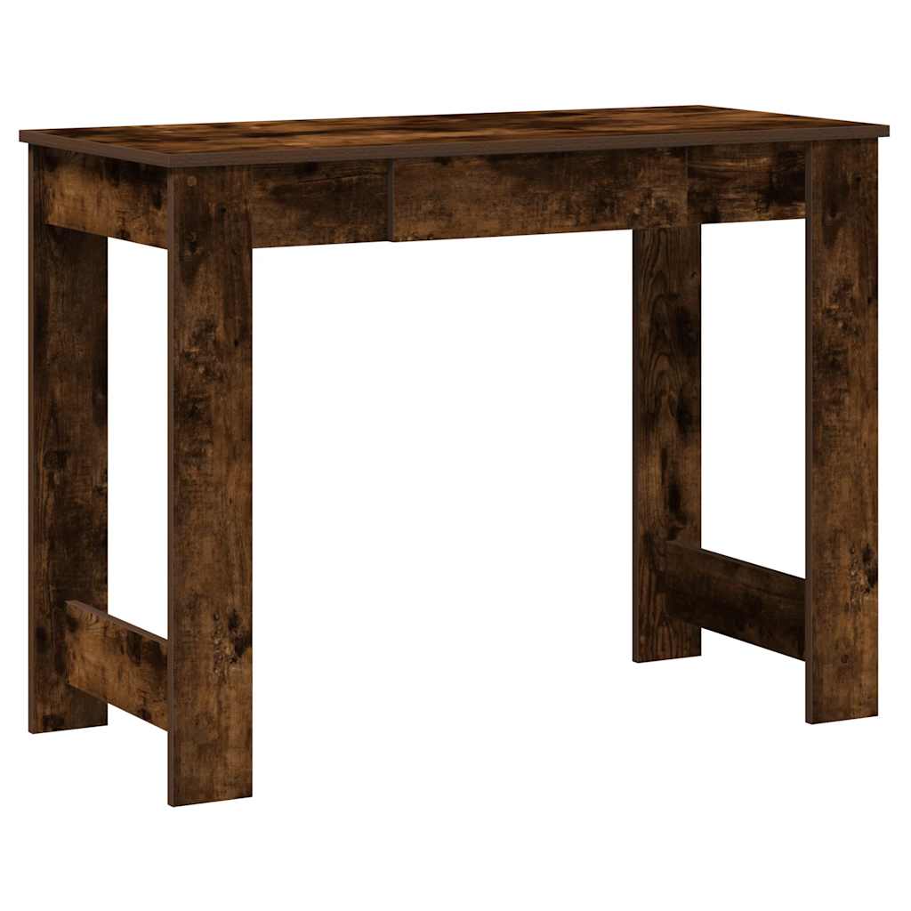 Scrivania Rovere Fumo 100x45x75 cm in Legno Multistrato
