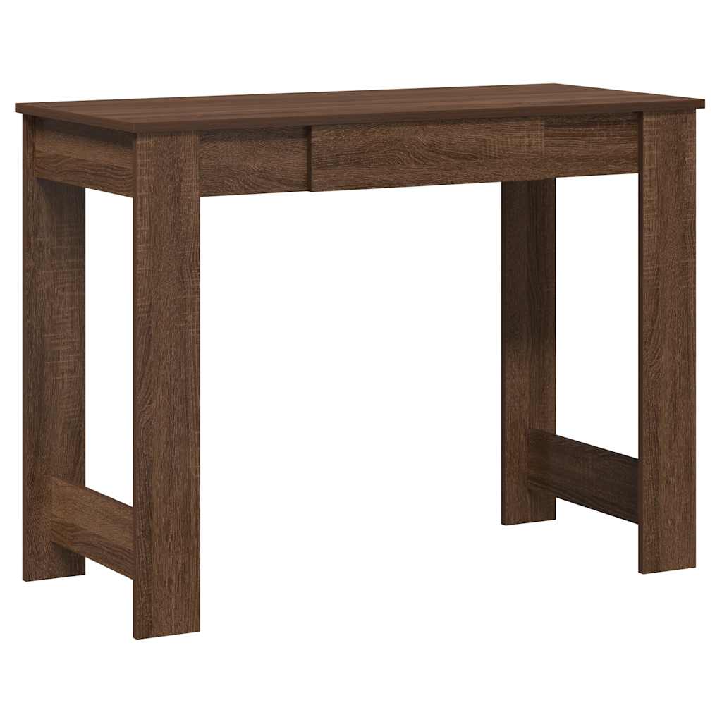 Scrivania Rovere Marrone 100x45x75 cm in Legno Multistrato
