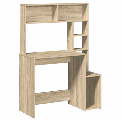 Scrivania Mensole Rovere Sonoma 100x45x140 cm Legno Multistrato