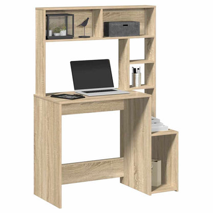 Scrivania Mensole Rovere Sonoma 100x45x140 cm Legno Multistrato