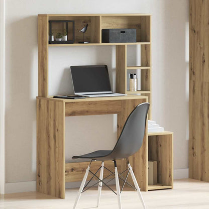 Scrivania Mensole Rovere Artigianale 100x45x140 cm Truciolato
