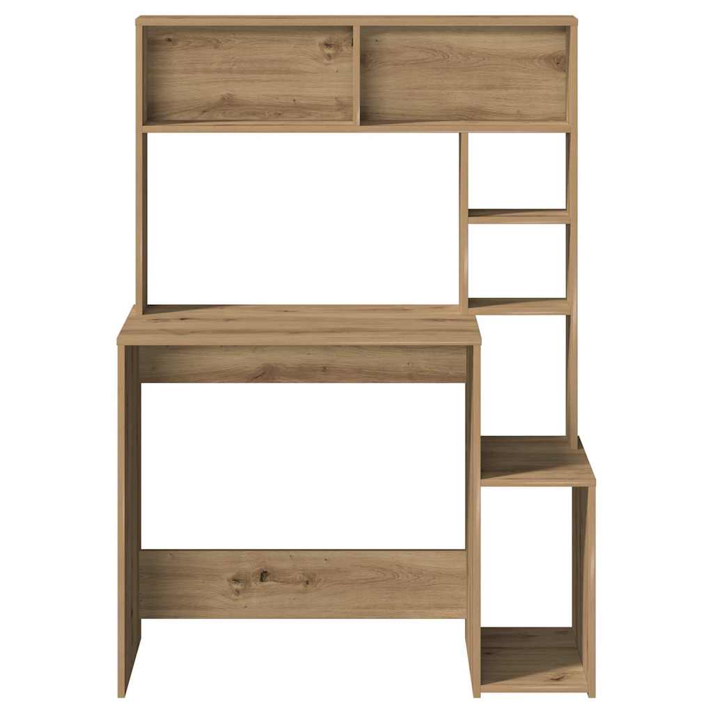 Scrivania Mensole Rovere Artigianale 100x45x140 cm Truciolato