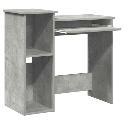 Scrivania Mensole Grigio Cemento 84x40x78 cm Legno Multistrato
