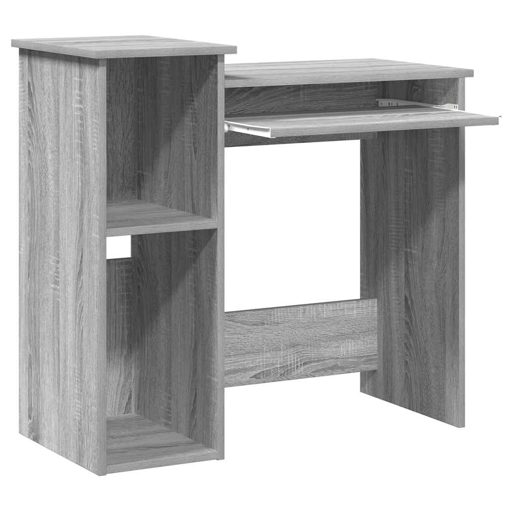 Scrivania Mensole Grigio Sonoma 84x40x78 cm Legno Multistrato