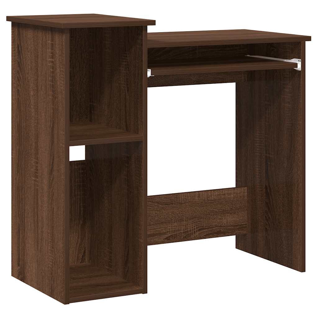 Scrivania Mensole Rovere Marrone 84x40x78 cm Legno Multistrato
