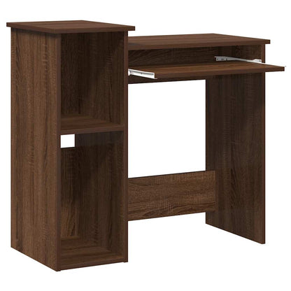 Scrivania Mensole Rovere Marrone 84x40x78 cm Legno Multistrato
