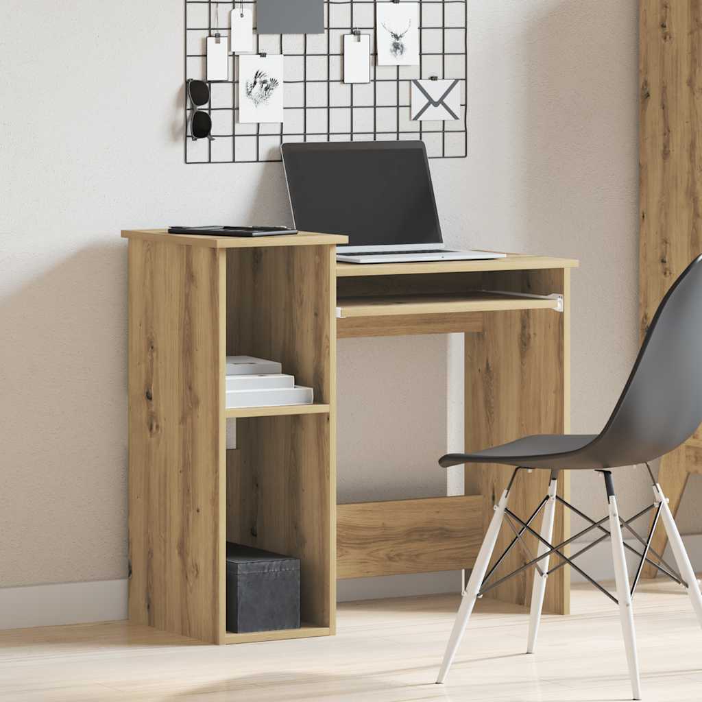 Scrivania Mensole Rovere Artigianale 84x40x78 cm Truciolato