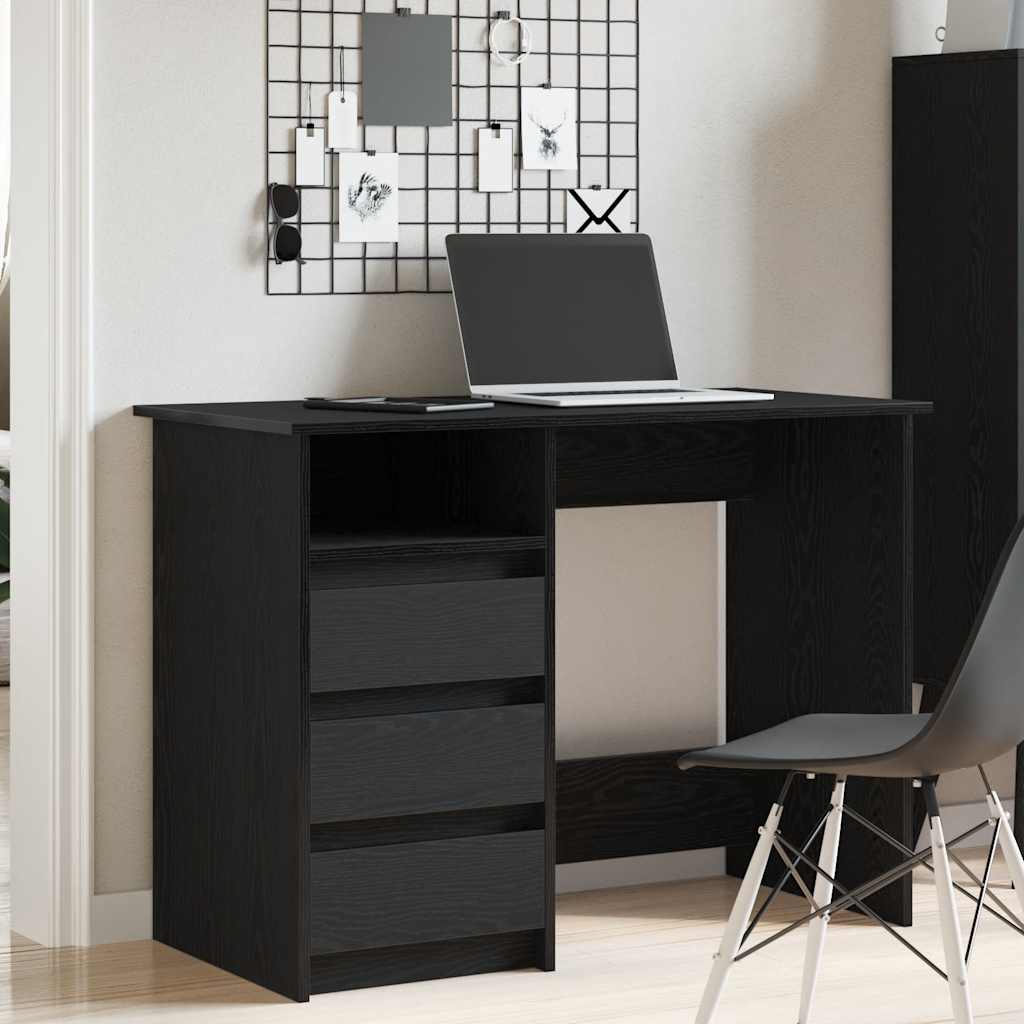 Scrivania Nera 102x50x75 cm in Legno Multistrato