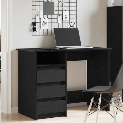 Scrivania Nera 102x50x75 cm in Legno Multistrato