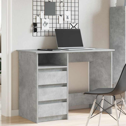 Scrivania Grigio Cemento 102x50x75 cm in Legno Multistrato