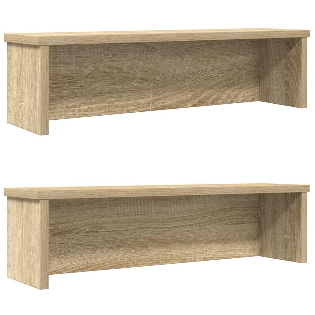 Scaffali da Cucina Impilabili 2 pz Rovere Sonoma 50x15x16 cm