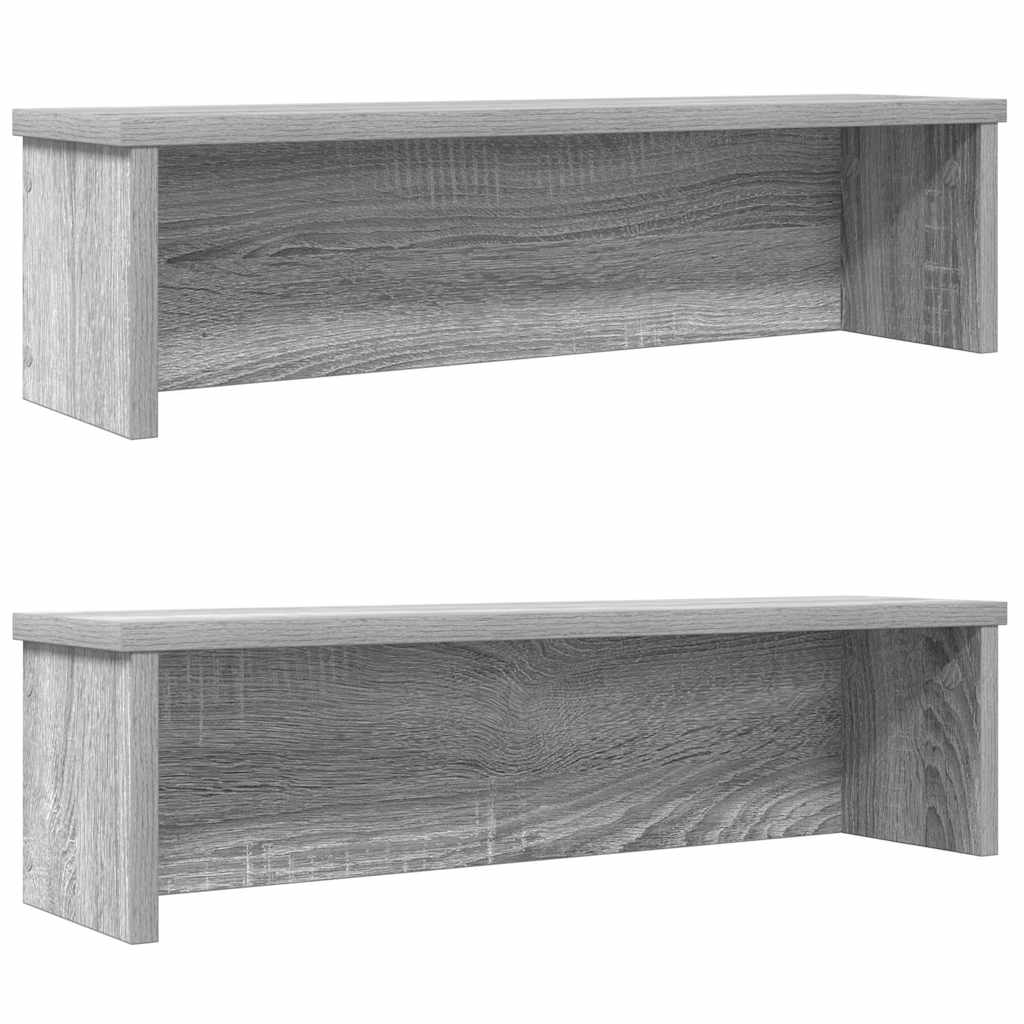 Scaffali da Cucina Impilabili 2 pz Grigio Sonoma 50x15x16 cm