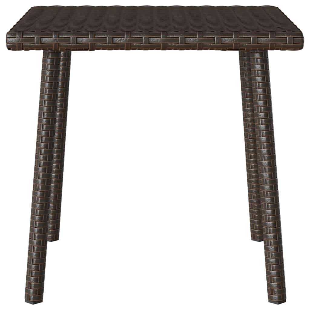 Tavolino Giardino Rettangolare Marrone 40x40x37 cm Polyrattan