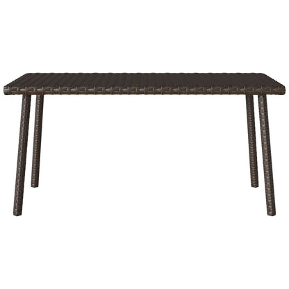 Tavolino Giardino Rettangolare Marrone 80x40x37 cm Polyrattan