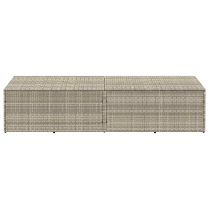 Baule da Giardino Grigio Chiaro 220x50x58 cm in Polyrattan