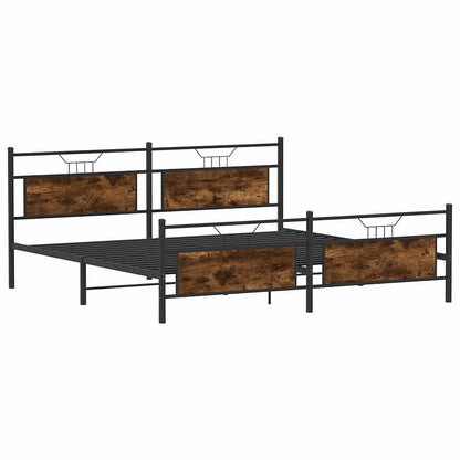 Giroletto senza Materaso in Metallo Rovere Fumo 193x201 cm