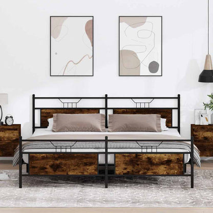 Giroletto senza Materaso in Metallo Rovere Fumo 200x200 cm