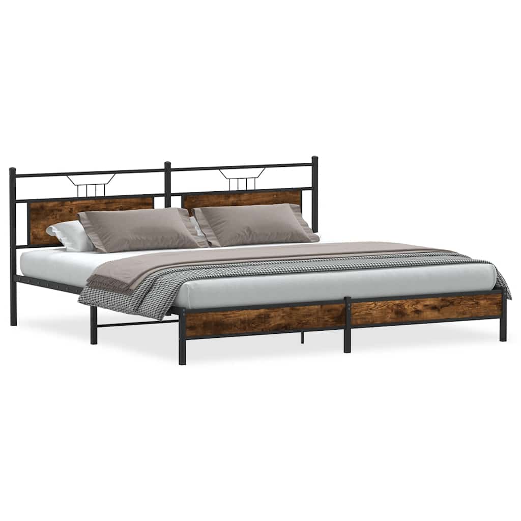 Giroletto senza Materaso in Metallo Rovere Fumo 193x201 cm