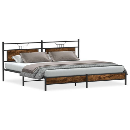 Giroletto senza Materaso in Metallo Rovere Fumo 193x201 cm