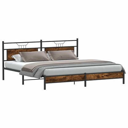Giroletto senza Materaso in Metallo Rovere Fumo 193x201 cm