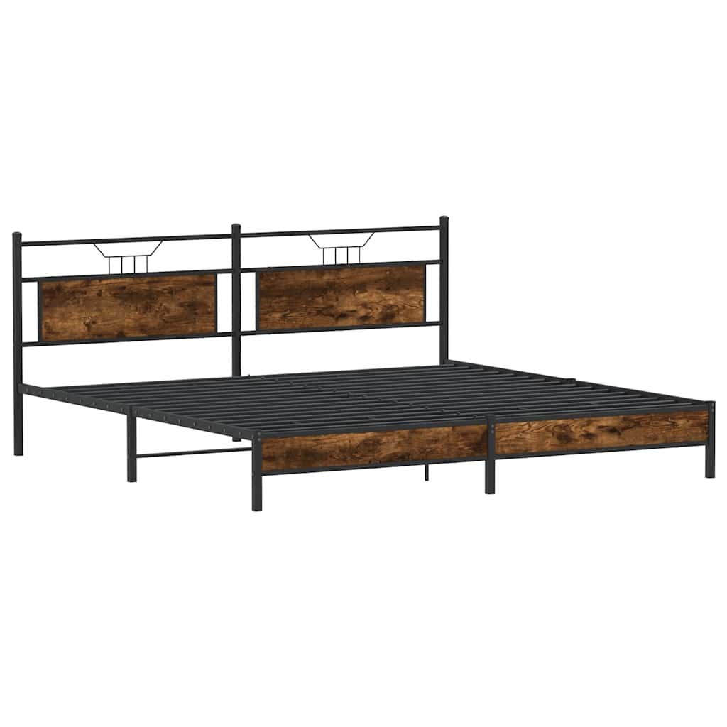 Giroletto senza Materaso in Metallo Rovere Fumo 193x201 cm