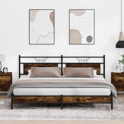Giroletto senza Materaso in Metallo Rovere Fumo 193x201 cm