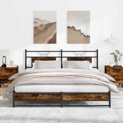 Giroletto senza Materaso in Metallo Rovere Fumo 183x213 cm