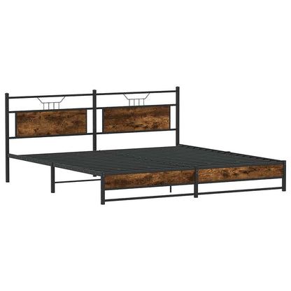Giroletto senza Materaso in Metallo Rovere Fumo 193x201 cm