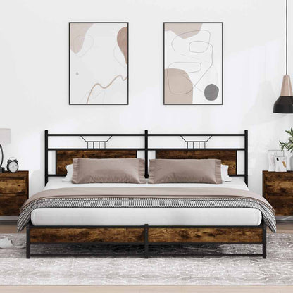 Giroletto senza Materaso in Metallo Rovere Fumo 193x201 cm