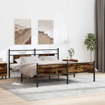 Giroletto senza Materaso in Metallo Rovere Fumo 183x213 cm