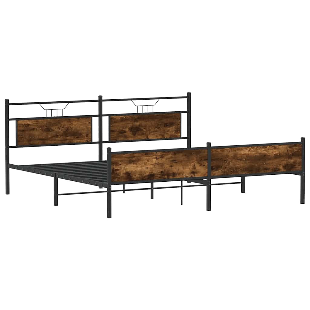 Giroletto senza Materaso in Metallo Rovere Fumo 193x201 cm