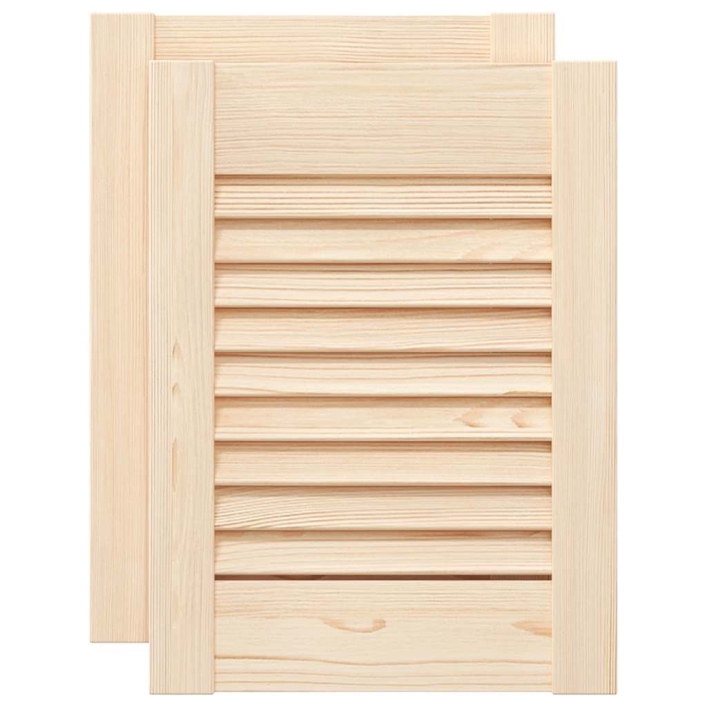 Ante con Design a Lamelle 2 pz 39,5x29,5 cm in Legno di Pino