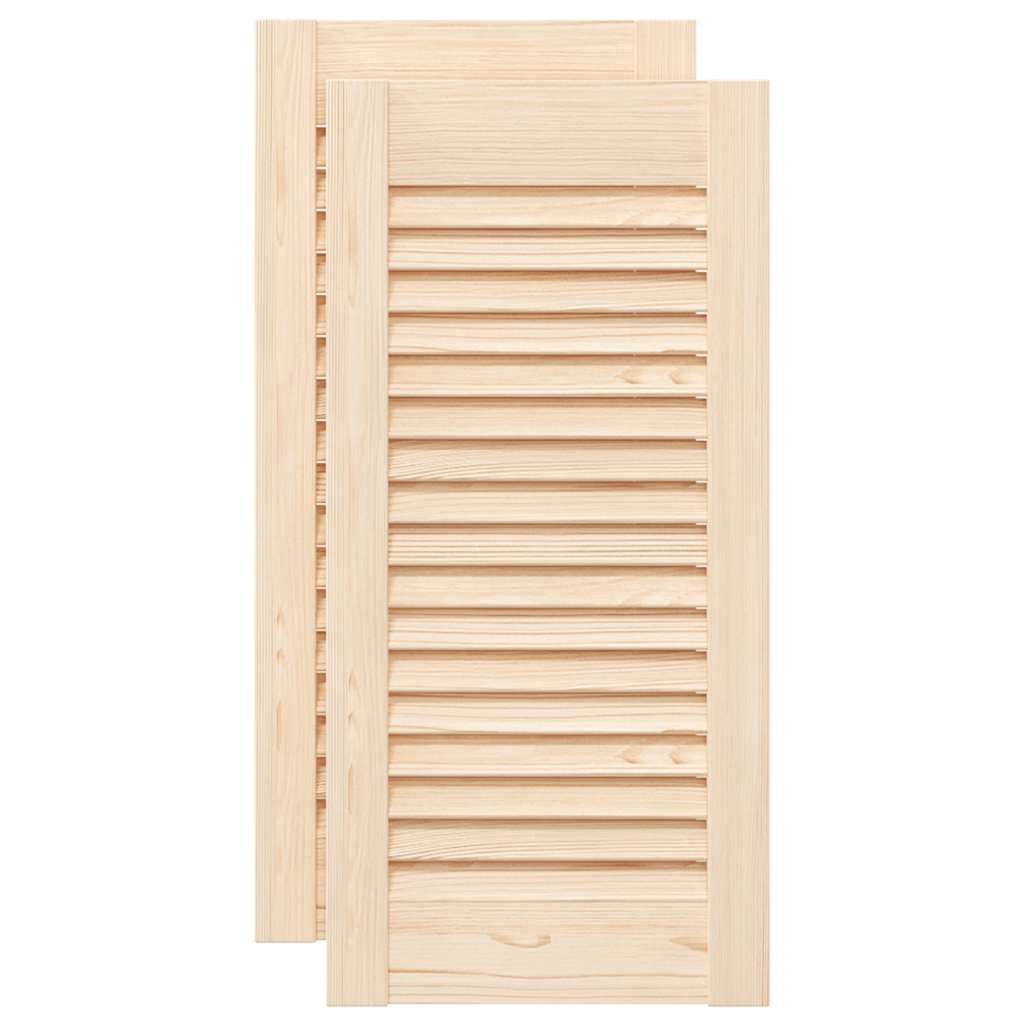 Ante con Design a Lamelle 2 pz 61,5x29,5 cm in Legno di Pino